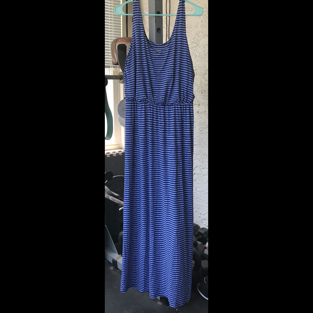 Blue and white striped Merona maxi dress
